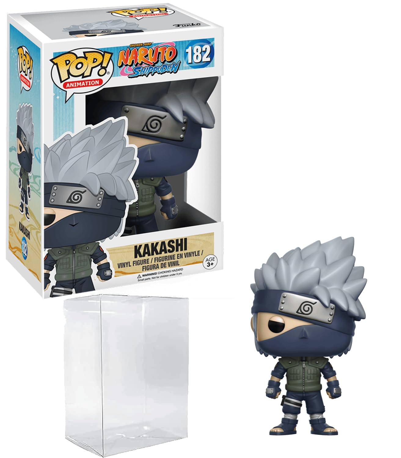 Kakashi Hatake #182 Naruto: Shippuden Funko POP! Animation Figurine Bundle with HOFSM Pro…