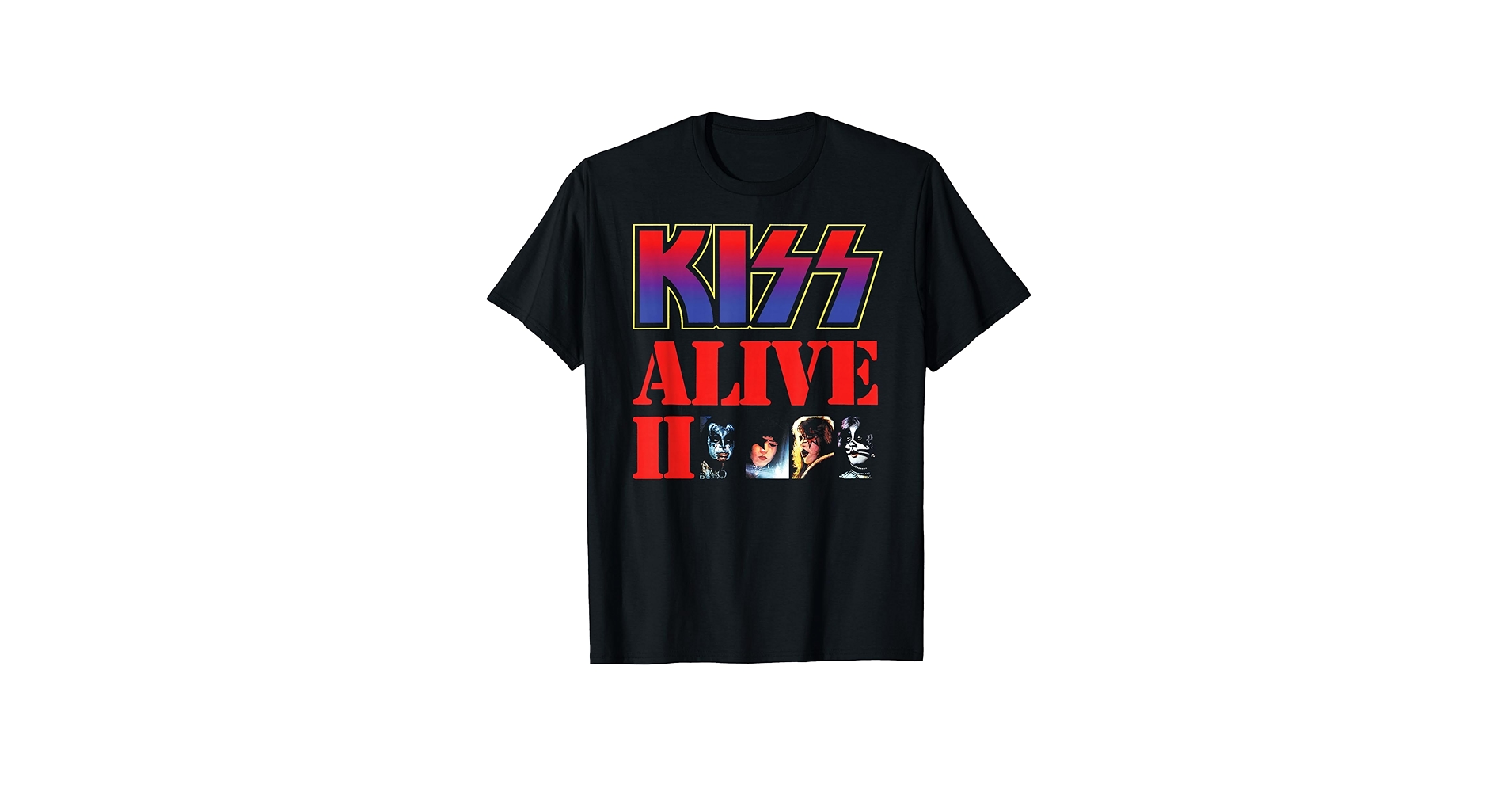 キズ　ELISETシャツ Amazon.com: KISS - 1977 Alive II T-Shirt : Clothing, Shoes