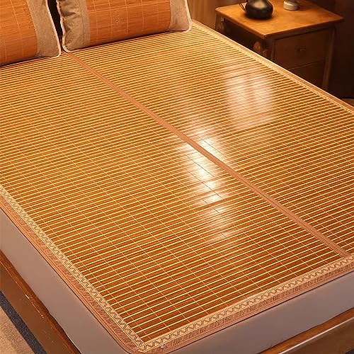 HYQOUKLR Esterilla de bambú para Dormir, colchón Plegable, Esterilla de Cama de bambú y ratán, Varios tamaños, 190-220 x 120-200 cm(L220xW180cm)