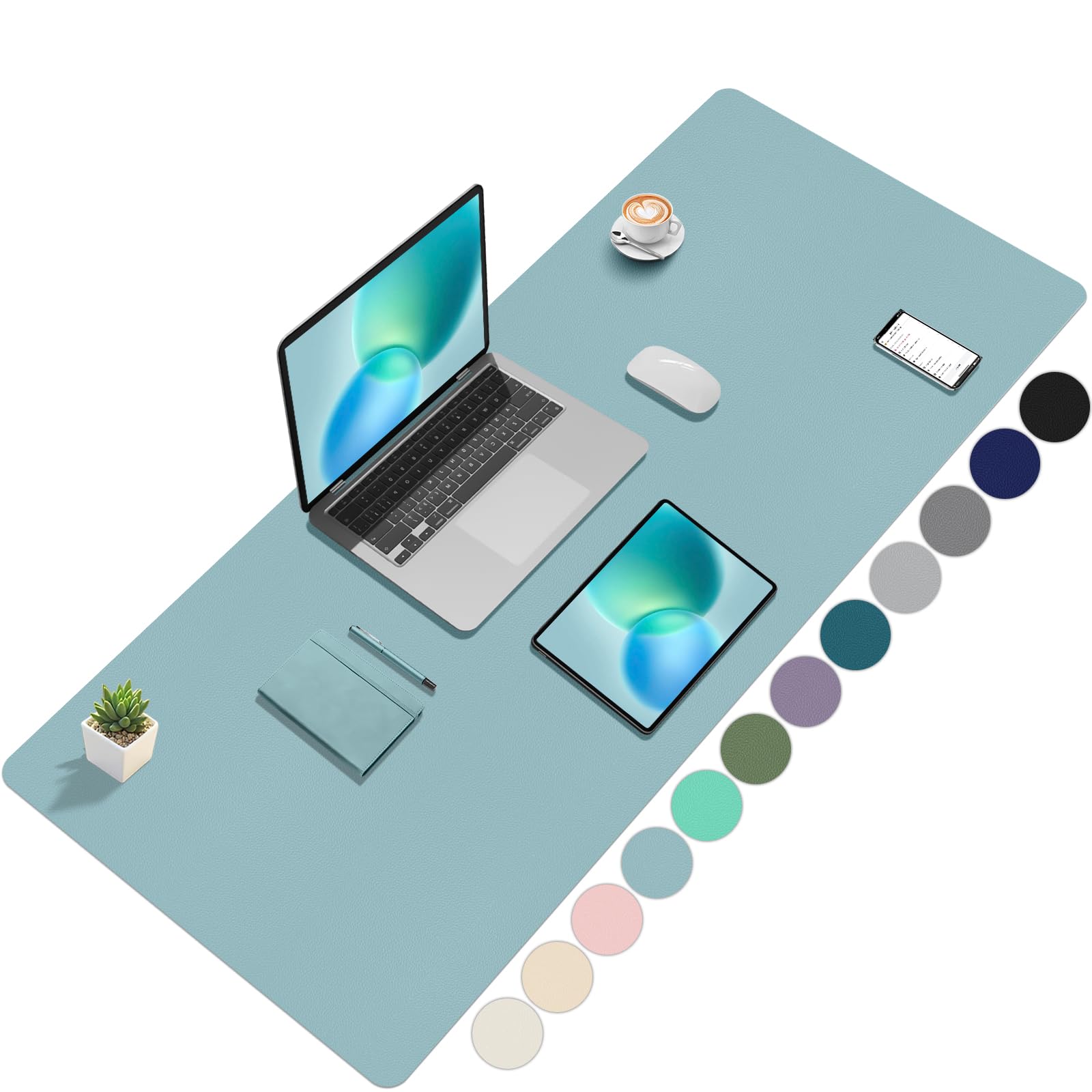 Zindoo Sottomano da scrivania azzurro 120 x 60 cm