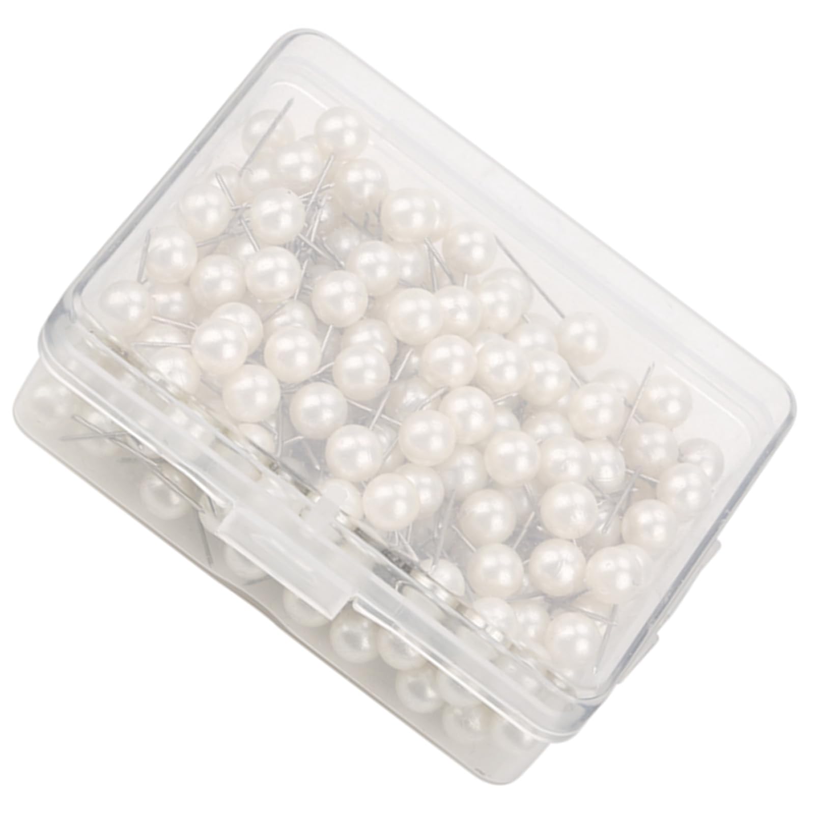 200pcs Round Ball Plastic Pushpin Thumbtack Pins in Rose Gold/White, Lightweight - Image 4