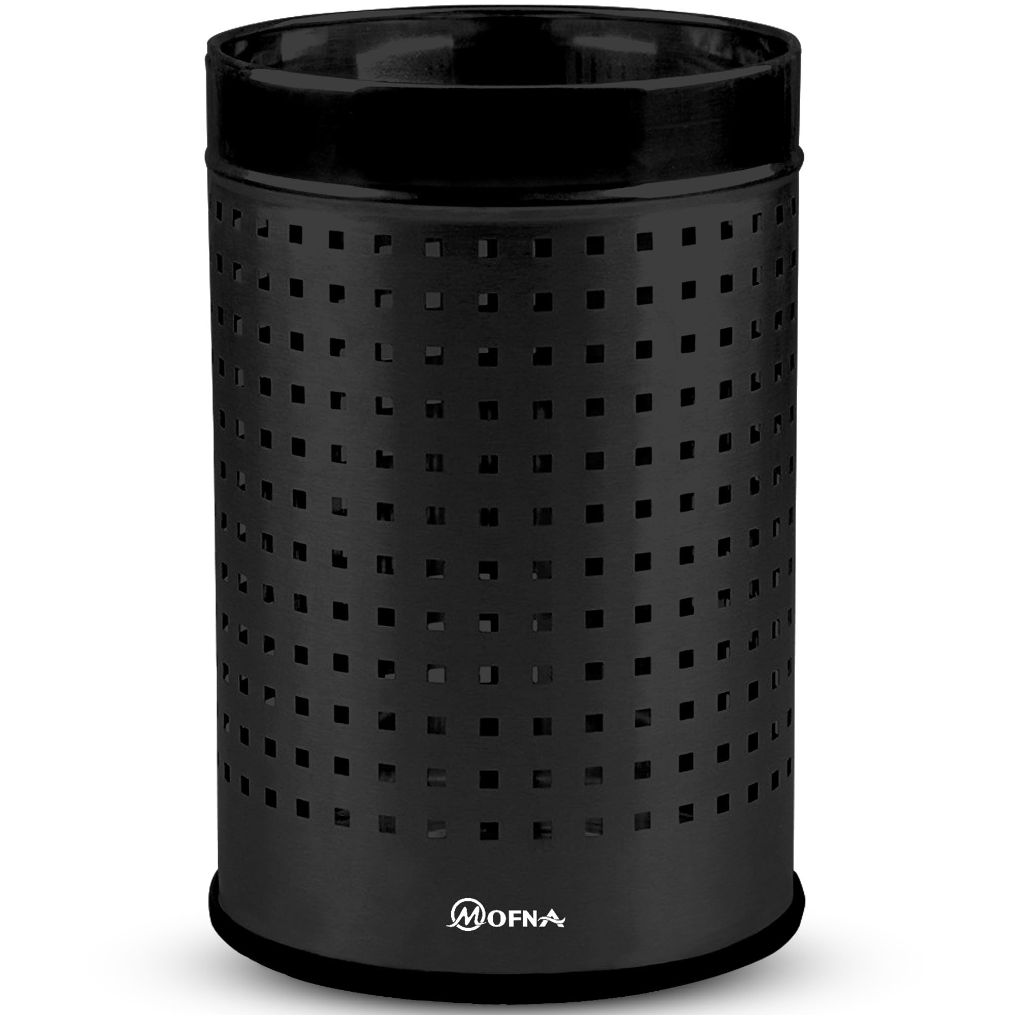 Mofna Stainless Steel Square Perforated Dustbin, Garbage Bin Paper Bin For Home, Bedroom, washrooms, Office, Kitchen, Bathroom (8x12 inch - 8-Liter (Black)) (B0D7D6GDCR) Amazon Price History, Amazon Price Tracker