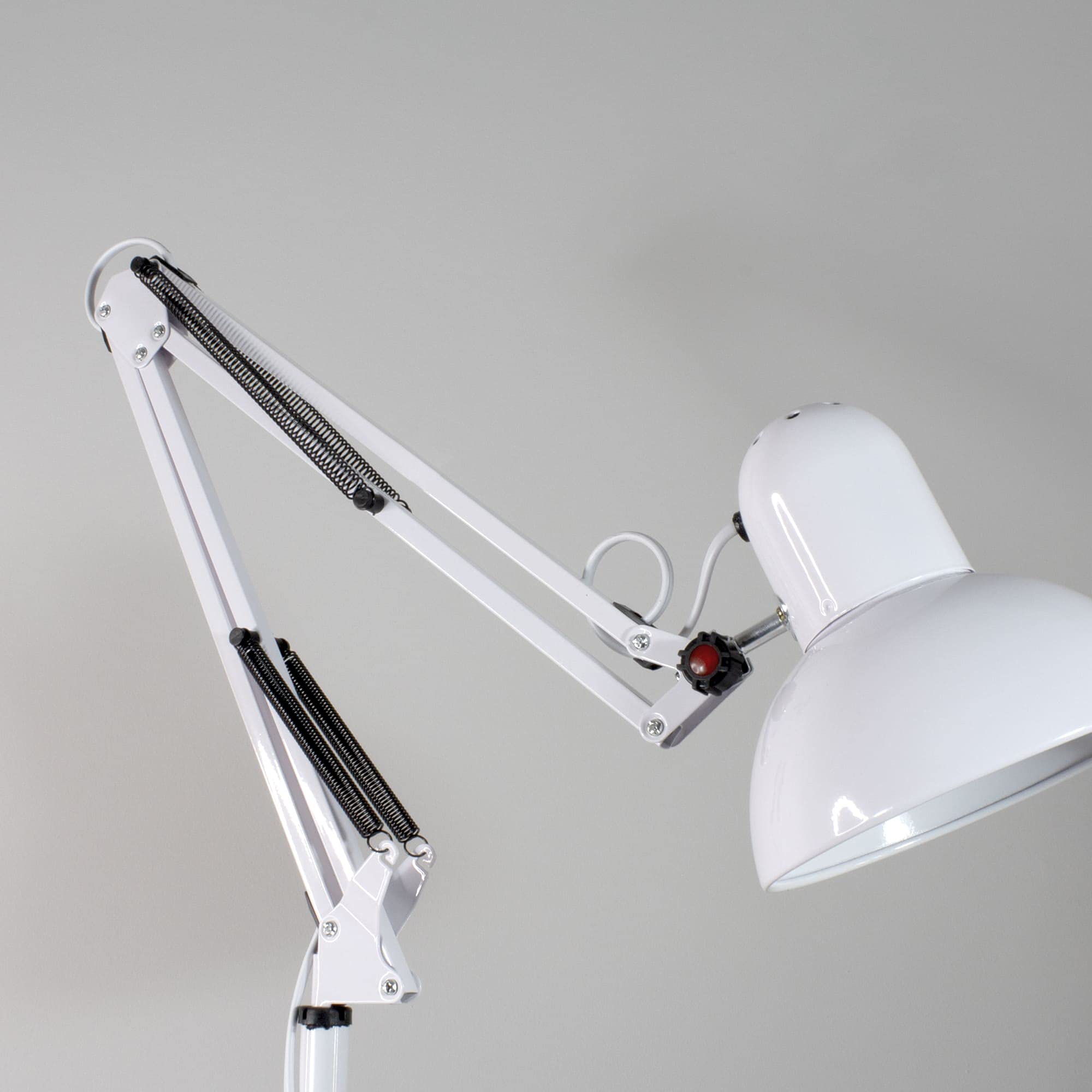 Wonderlamp - Lampada da terra articolata Avati, Lampada da terra bianca, Altezza regolabile, Corpo e testa articolabile, Lampadina 1xE27