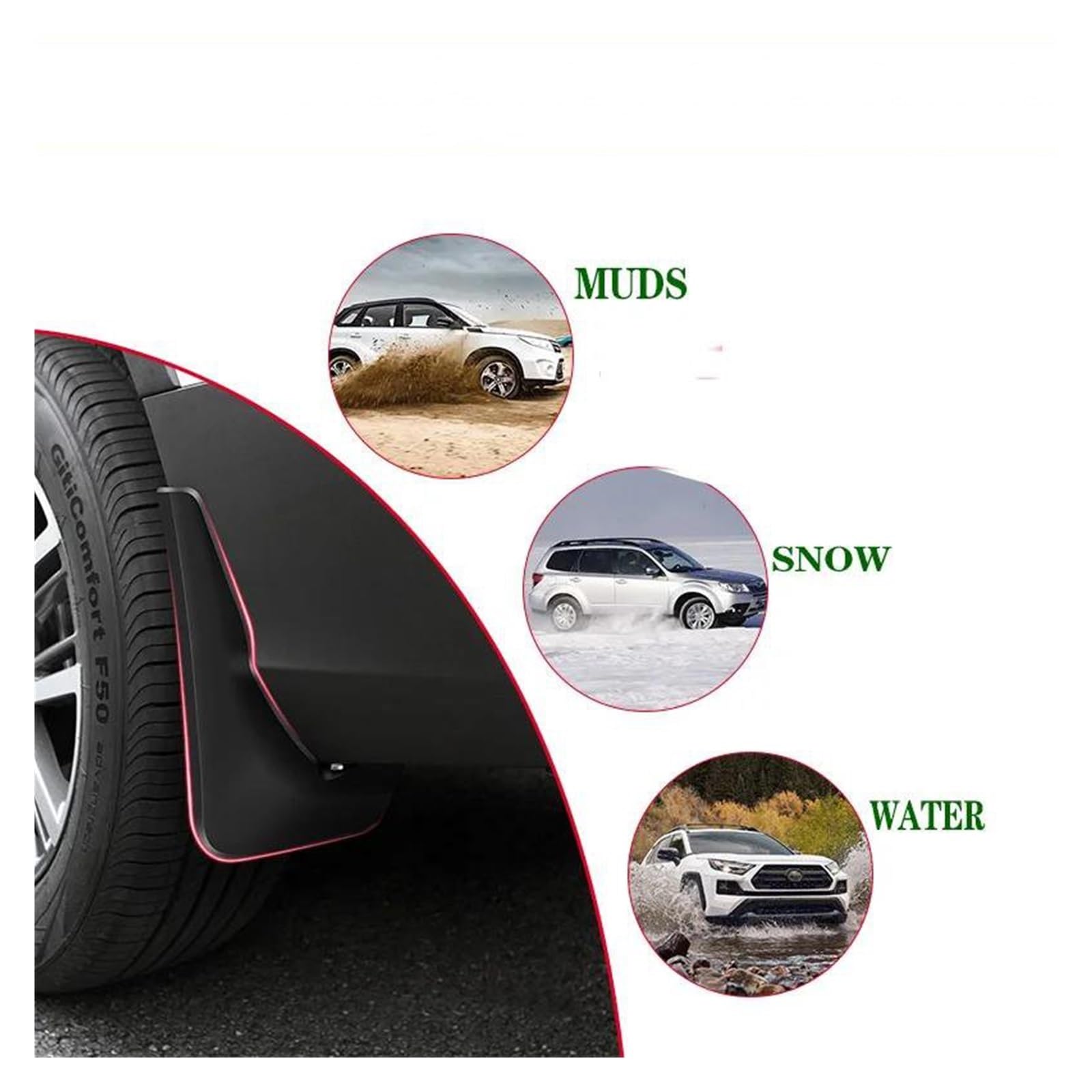 Lot De 4 Bavettes Garde-boue Pour Hyundai IONIQ 6 (2022-2024) - Installation Sans Perçage, Protection Anti-rayures