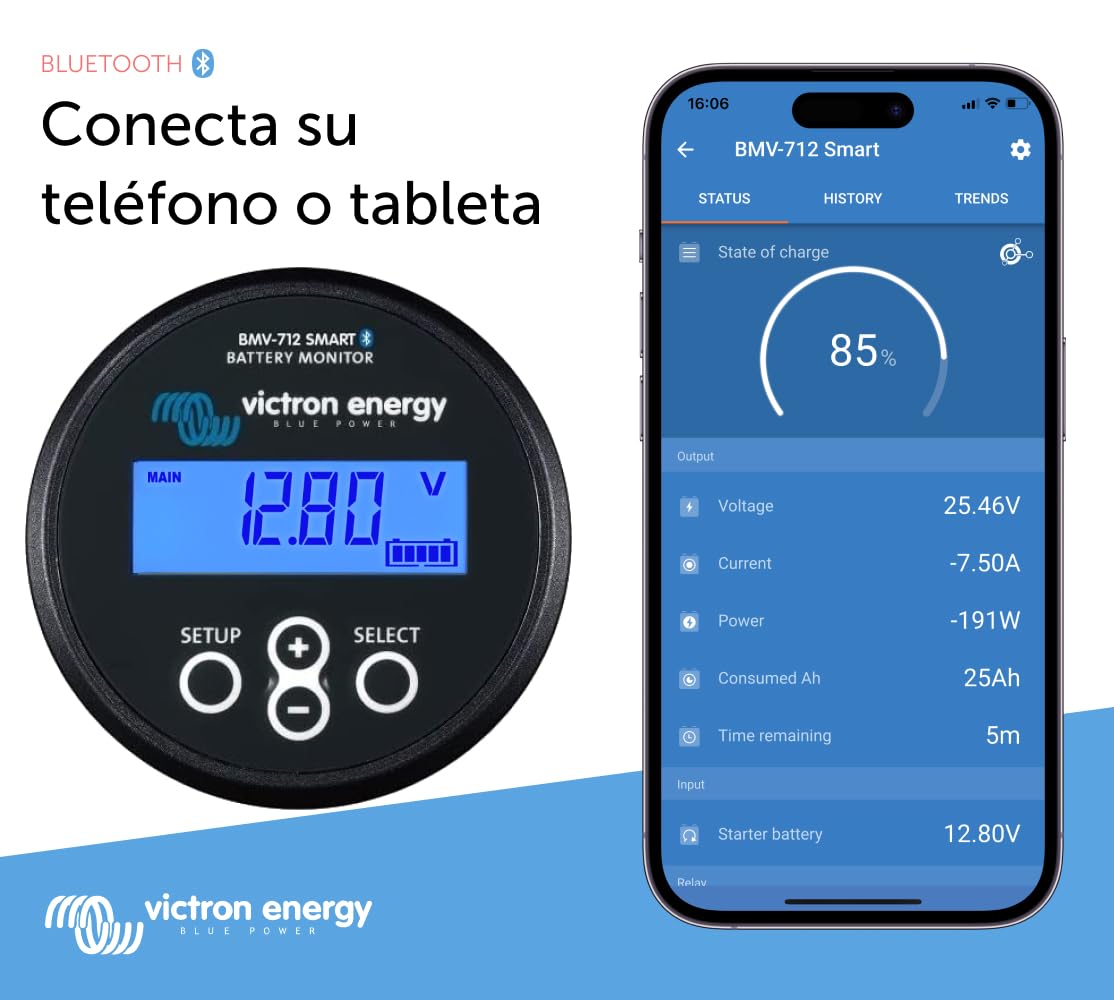 Victron Energy BMV-712 Monitor de Batería Smart (Negro)