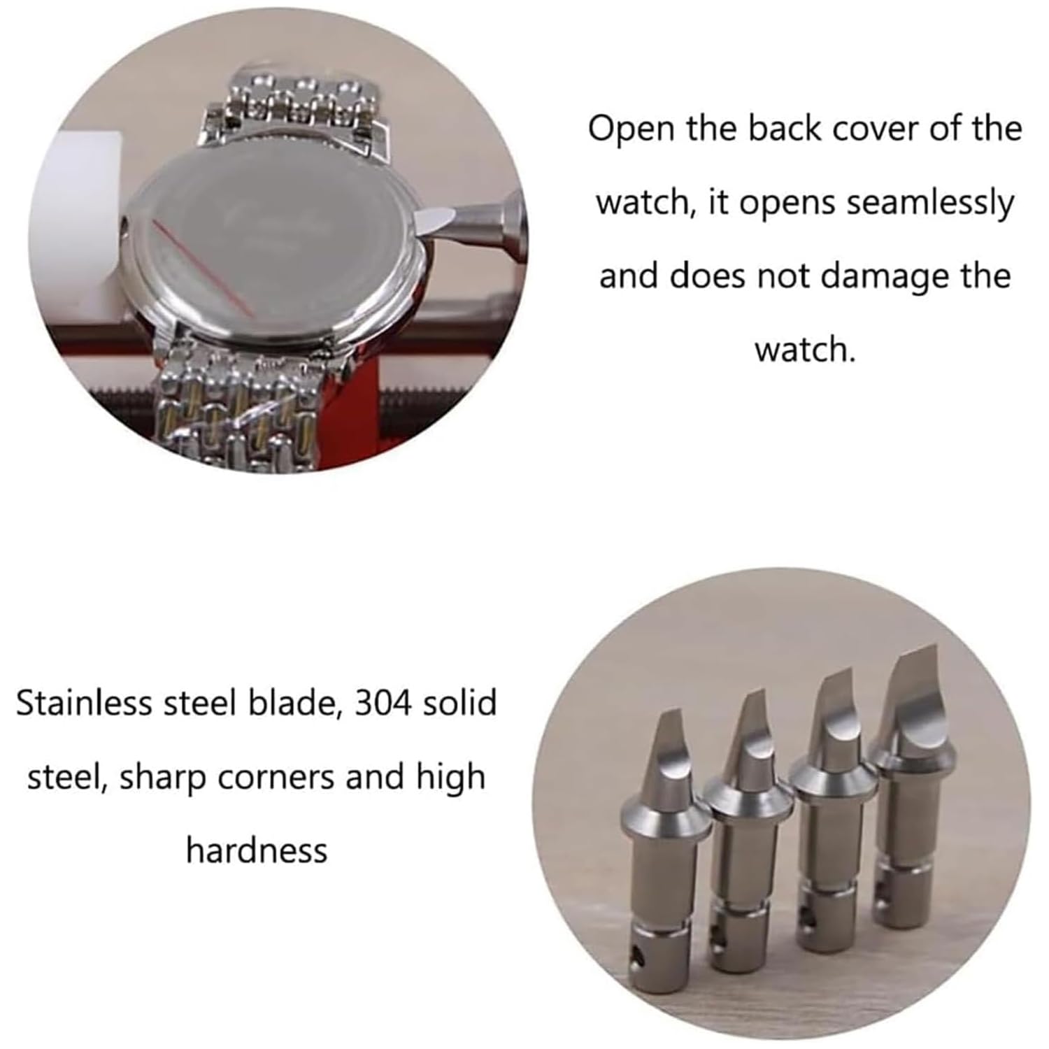 Kit De Herramientas Para Desmontar Eslabones De Reloj, Abridor De Tapa Trasera De Reloj, Con 11 Agujas De Acero Endurecido, Diámetro Máximo De Apertura De 50 Mm, Para Reparadores De Relojes, Kit