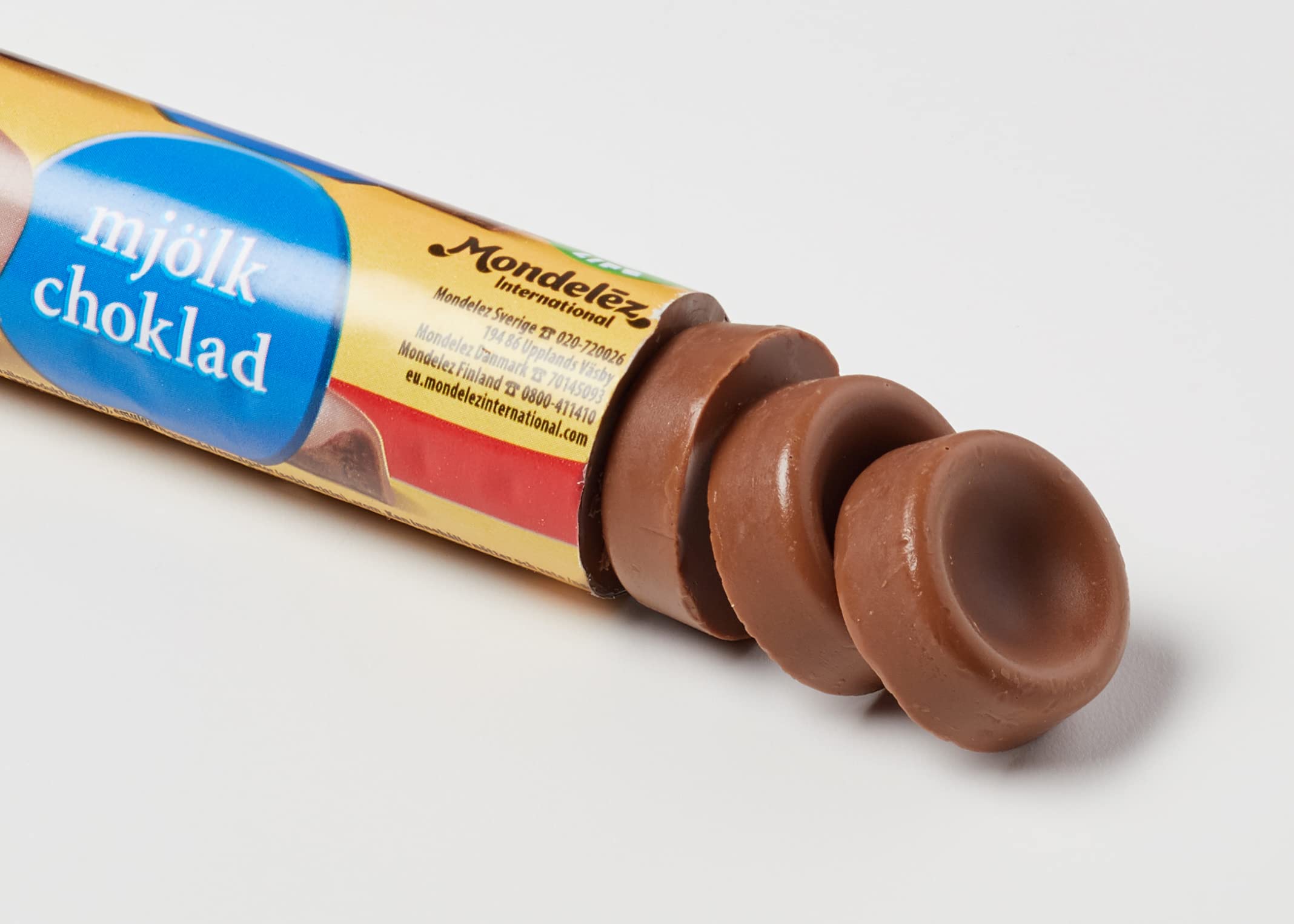 Marabou mjölk choklad Schokoladenrolle 28 x 74 g – zartschmelzende Milchschokolade aus Schweden – schwedische Süßigkeit in der handlichen Rolle – Vollmilch