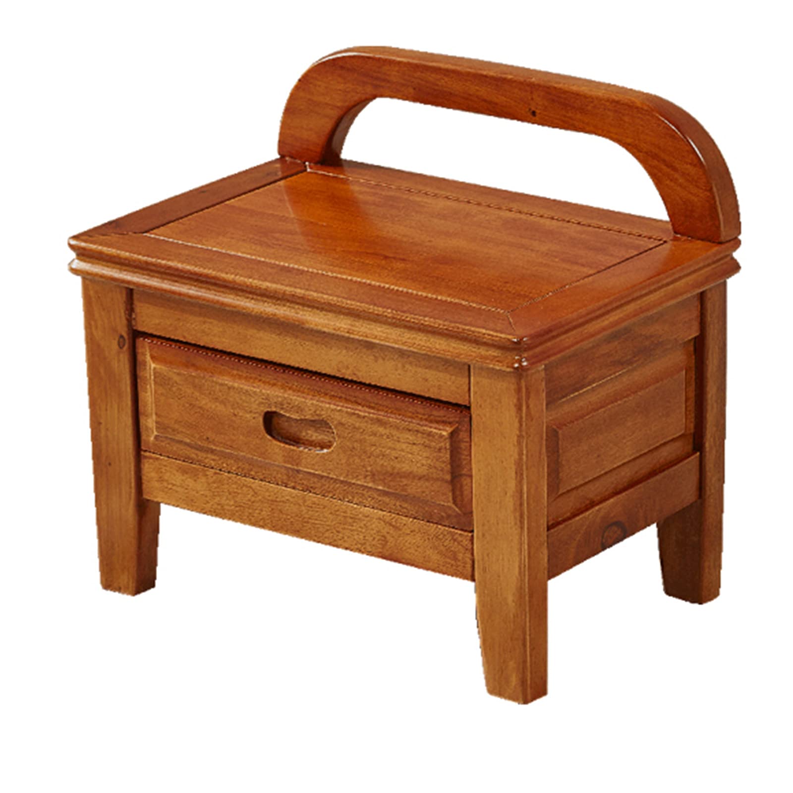 Chaise de rangement en bois massif bégonia aux finitions soignées et durables