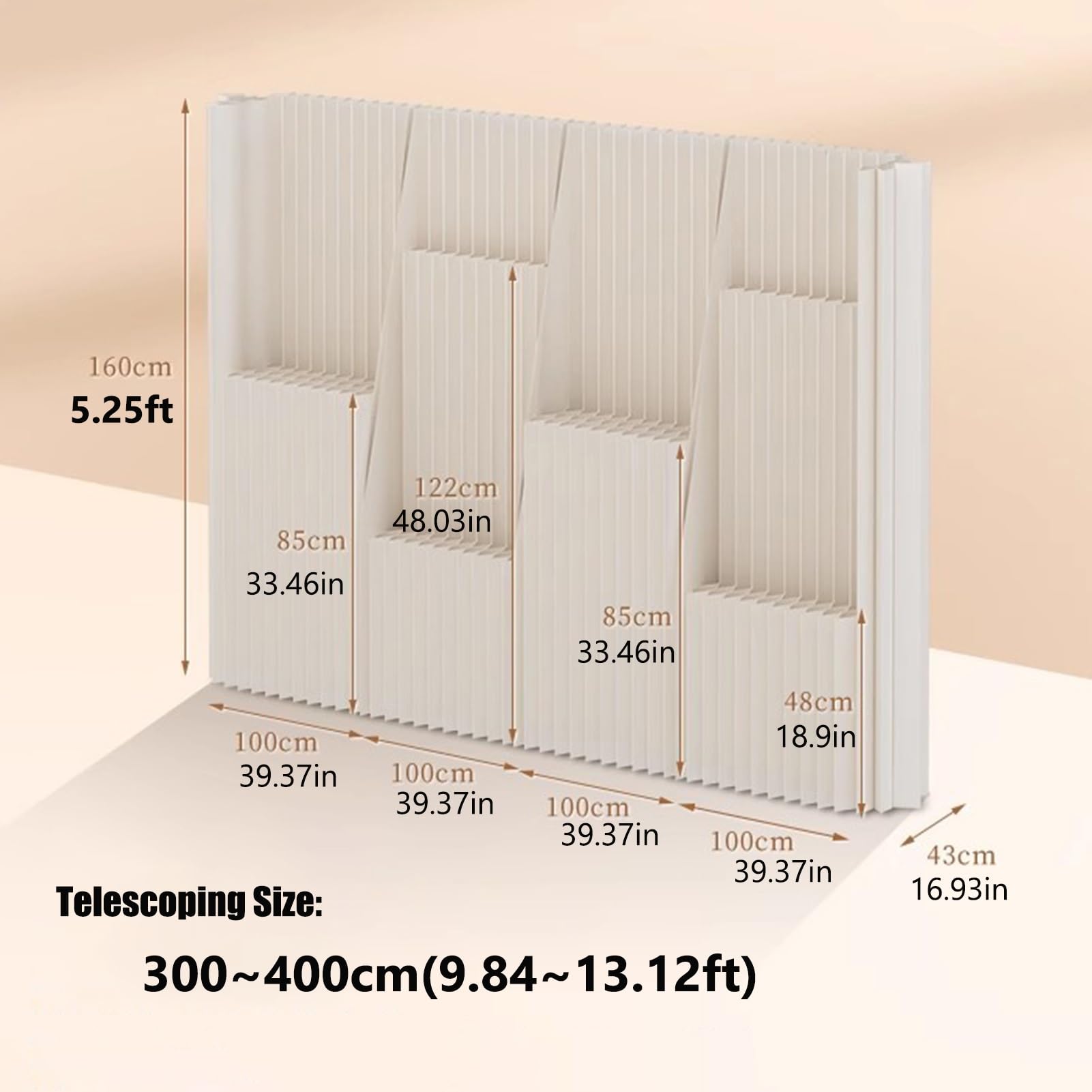 Divisori per ambienti, Parete divisoria autoportante(1.6x4m/5.25x13.12ft)