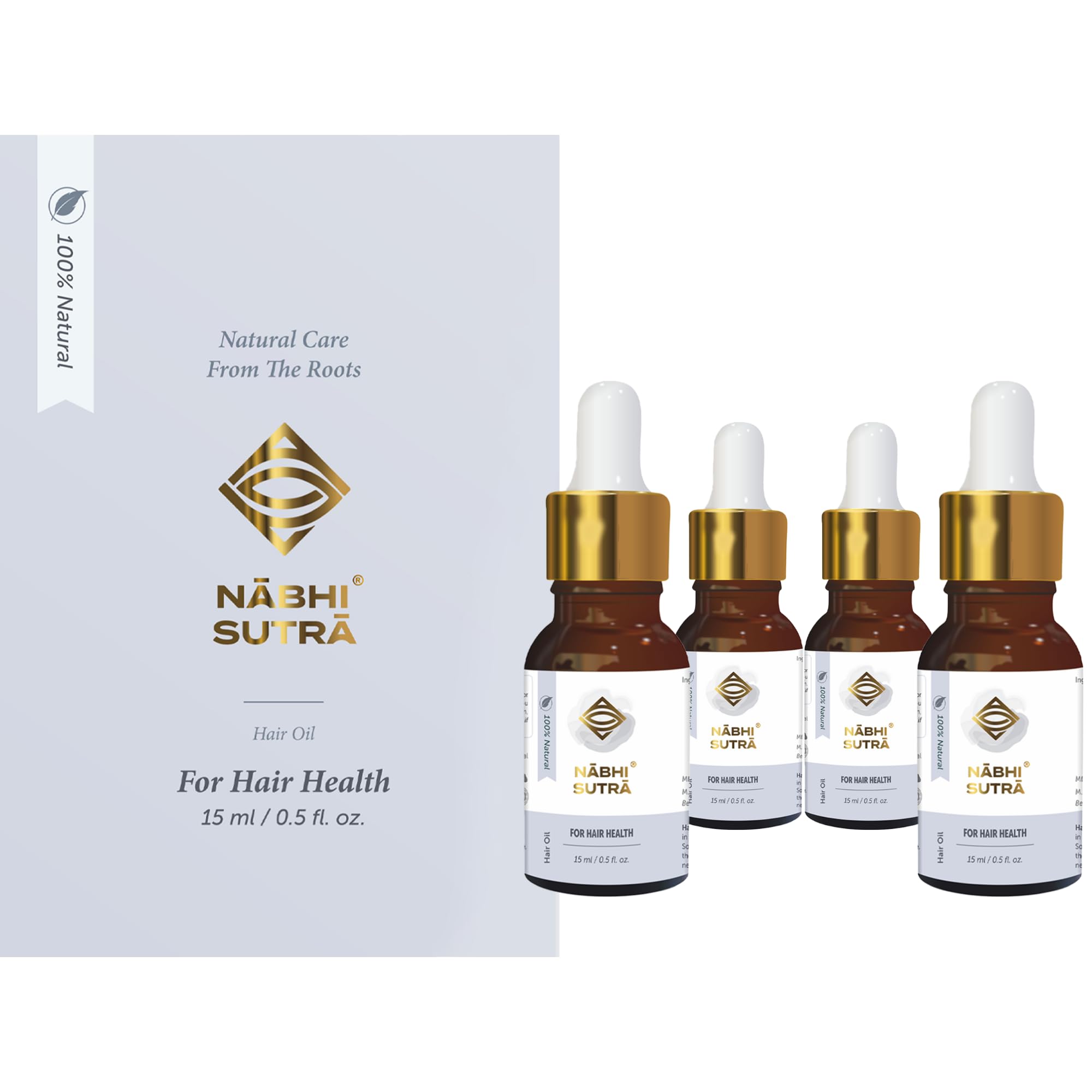Nabhi Sutra Healthy Hair Care Belly Button Oil for Men and Women | Reduces Hair Fall Delays Greying Nourishes and Cleanses Scalp | Ayurvedic Oil with Coconut and Sative | Pack of 4 (15 ml Each)-picture-11