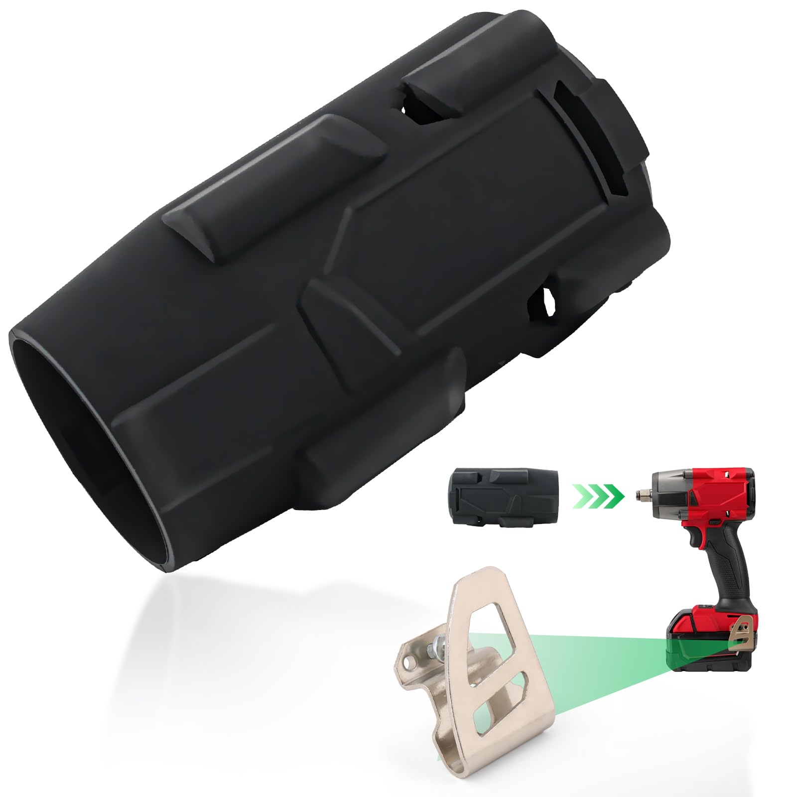 49-16-2960 Protective Boot for M18 FUEL Mid-Torque Impact Wrench Protective Boot for Milwaukee M18 Fuel 1/2" 3/8" 2960-20 2962-20 2962P-20 Wrench