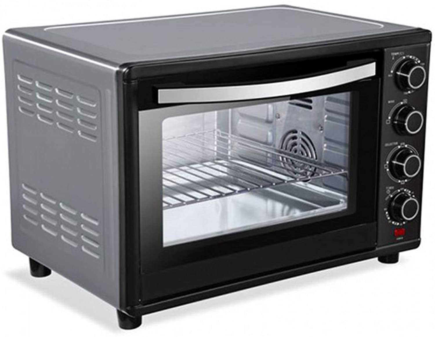 Oven Solo Forno a microonde in Silver Tact Forno Elettrico Singolo Integrato - Fornello alogeno a convezione Premium in Acciaio Inossidabile Ideale per arrostire, cuocere al Forno Estetico e