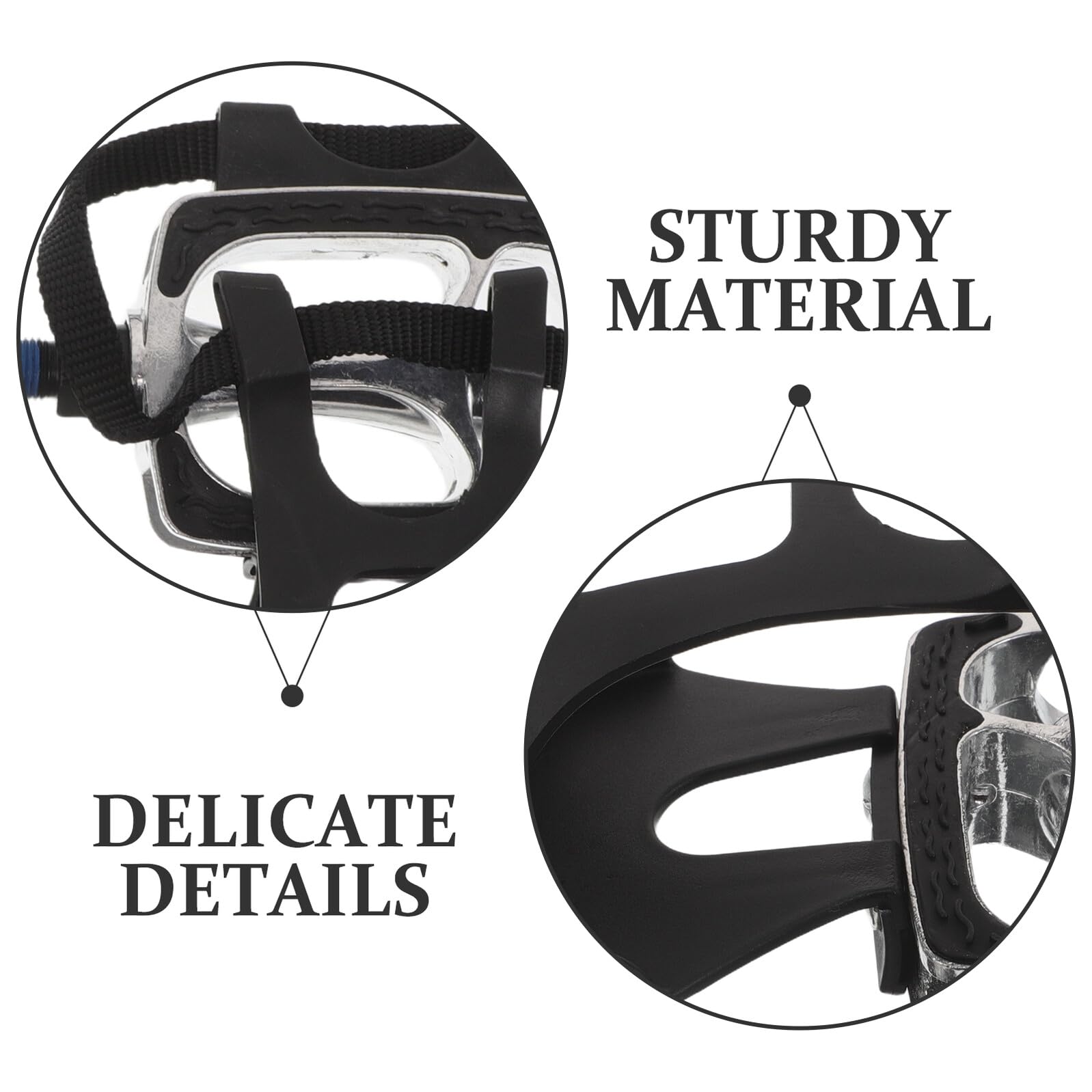 GARVALON Pedales Antideslizantes para Bicicleta Estática 1/2 Negros Repuestos de 2 Piezas con Superficie Texturizada Compatibles con Bicicletas de Fitness para Entrenamiento Casa y