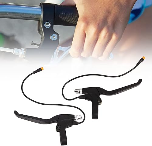 Miniatura 6 de VBESTLIFE Palanca de frenos de bicicleta, 2 palancas de freno de bicicleta eléctrica, 12.6 in, alambre impermeable, mangos de freno para BBSHD BBS01