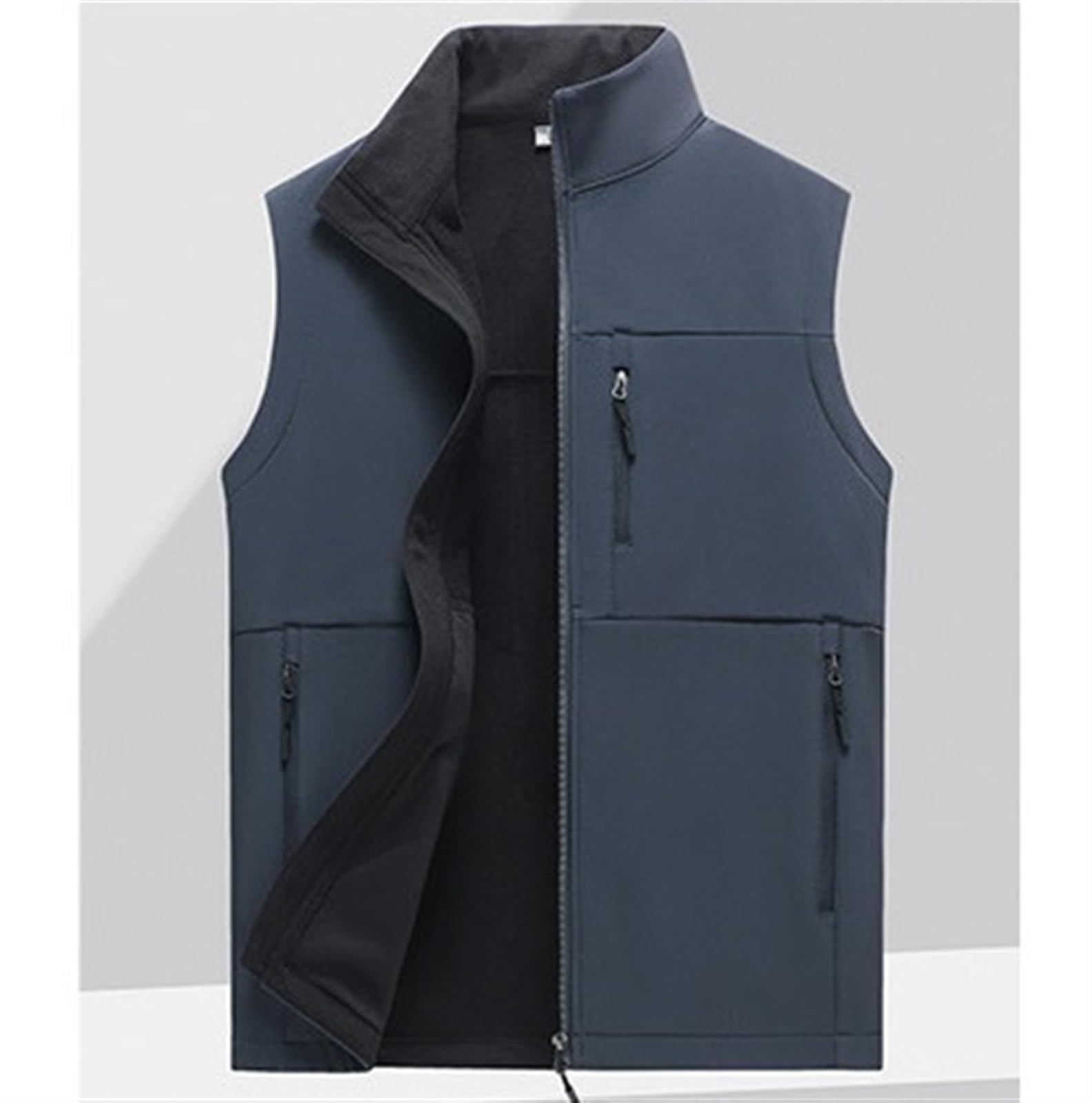 Ciepła Kamizelka Outdoorowa Męska Kamizelka Softshell Odzież Wierzchnia Lekka, Wiatroszczelna Kurtka Bez Rękawów Z Podszewką Bodywarmer