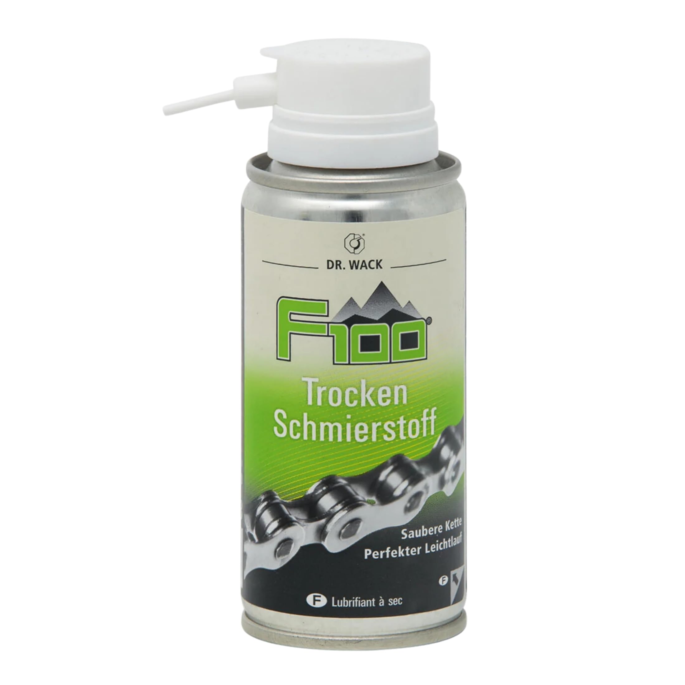 DR. WACK F100 Trocken Schmierstoff 100 ml - Kettenspray schmutz- & wasserabweisend - Schutz vor Korrosion & Verschleiß - Schmiermittel für alle Fahrräder - Hochwertige Fahrradpflege