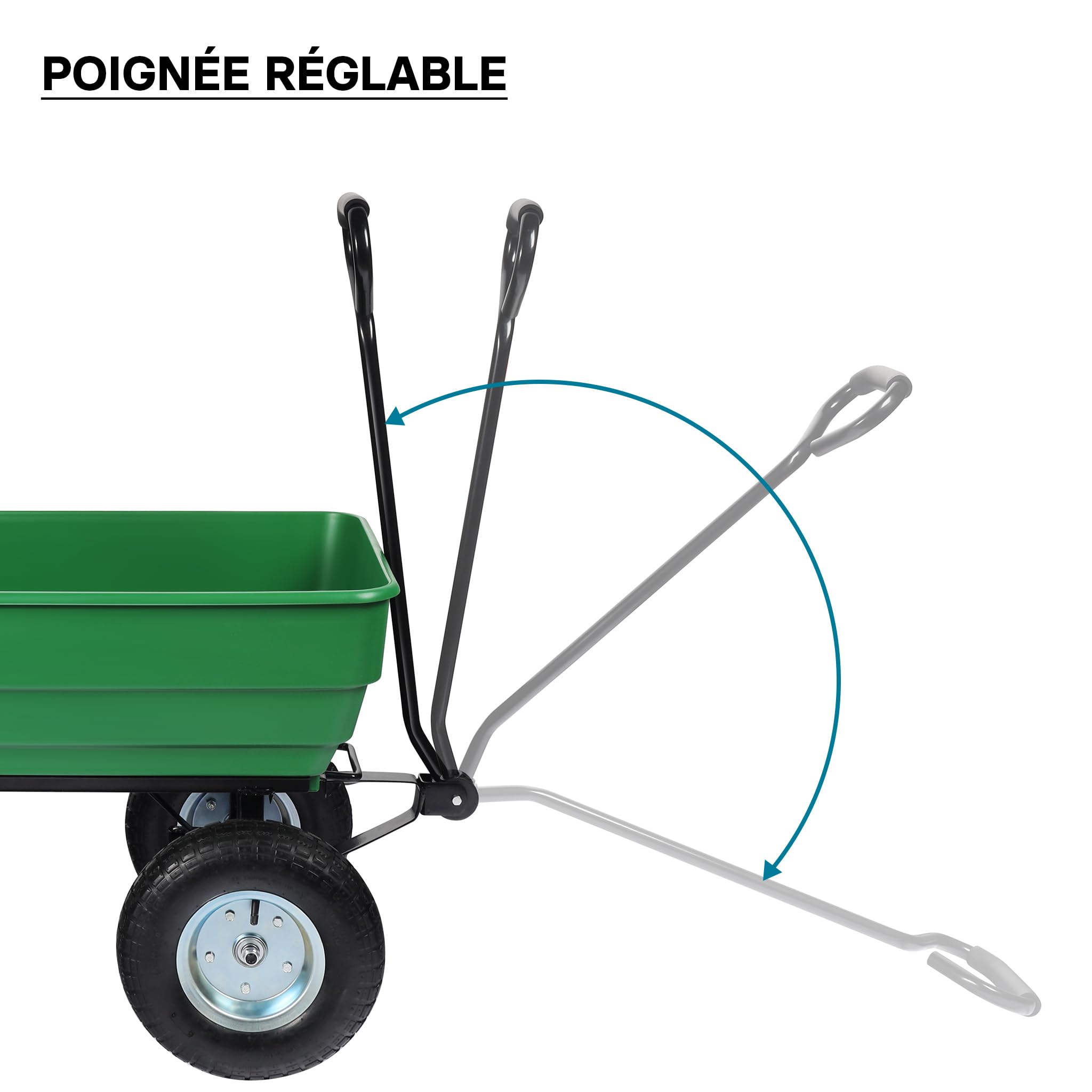 Tuinwagen Met Kiepfunctie Inhoud 125l Laadvermogen 350kg Trekwagen Transportwagen Tuin 688474395