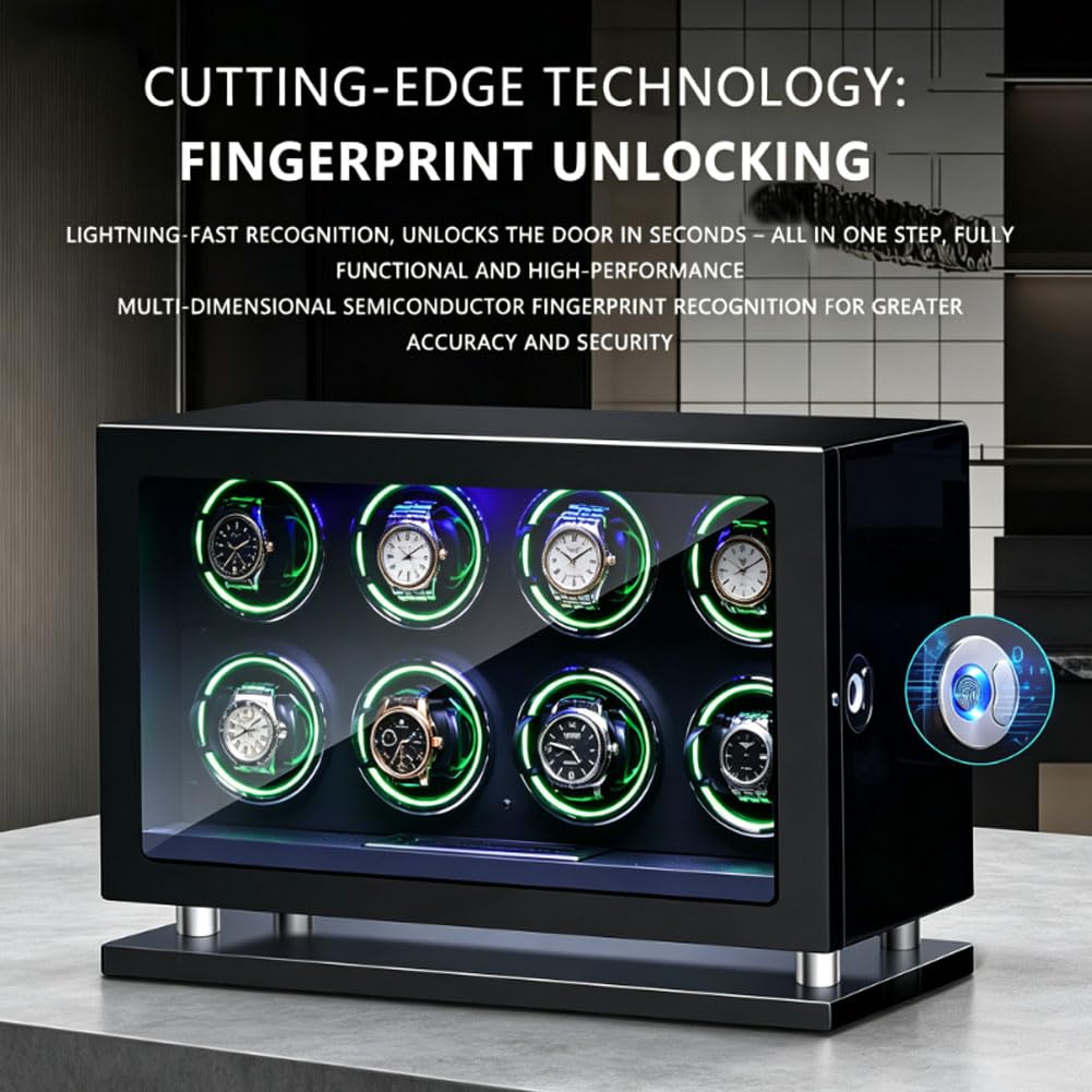 Caja Relojes Automáticos, Relojero Automatico Mando A Distancia Inalámbrico | Tecnología Antimagnética Completa Volver Al Inicio Ultrasilencioso <10 Db Parada AutomáTica Al Abrir La Tapa