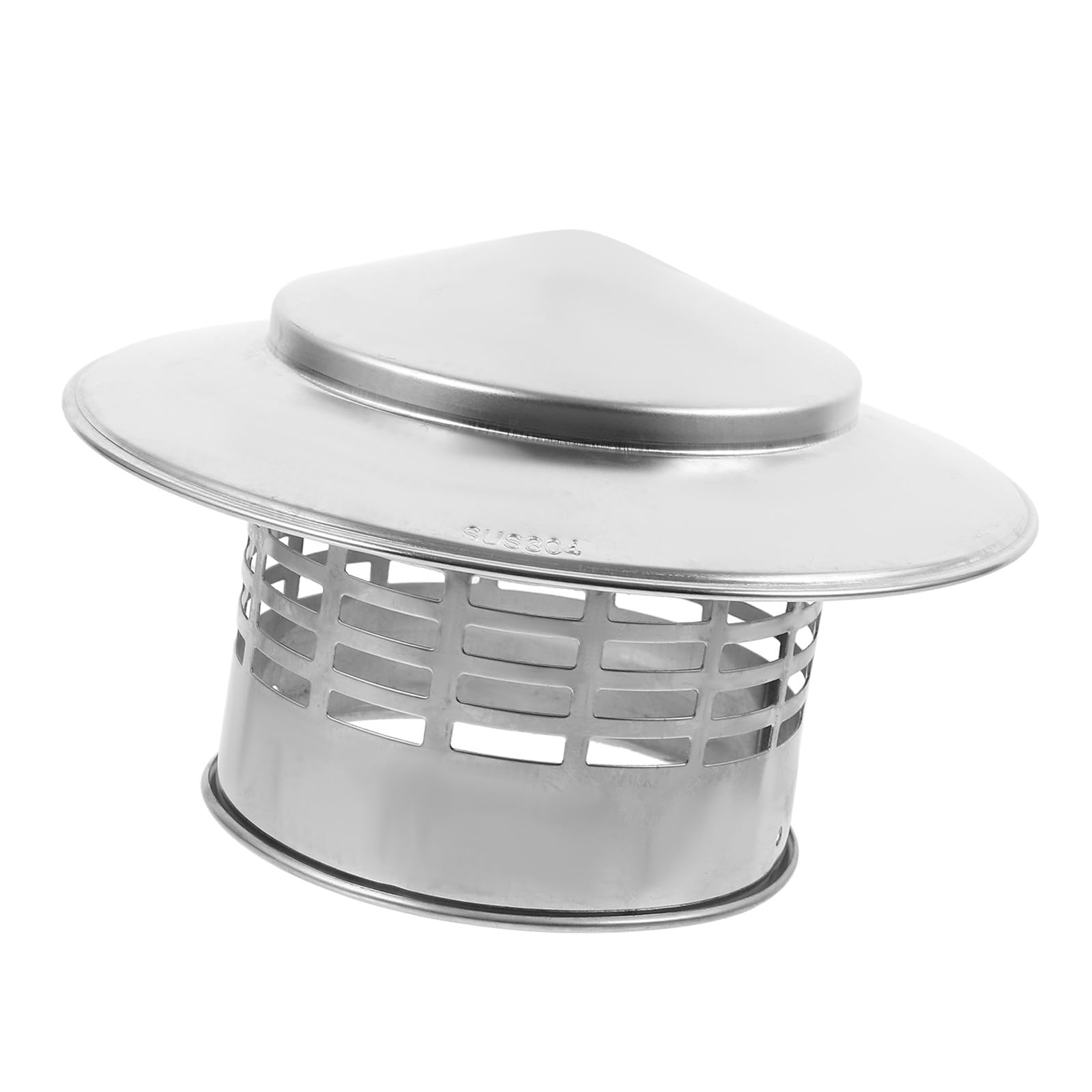 KGLHJDY Angoily 304 Stainless Steel Chimney Rain Cap with 110mm Pipe Connector, Outdoor Roof Vent Cover Funnel Protector, Weatherproof Chimney Cowl for Stove and Fireplace Accessories