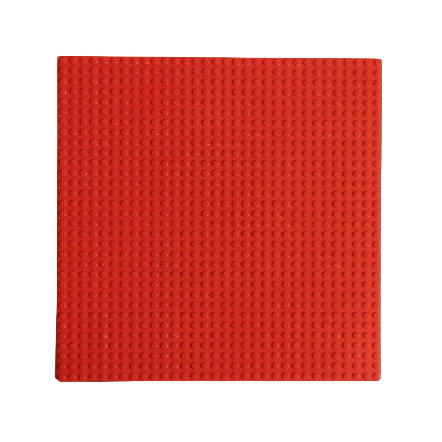 Edu Toys Base Plastic Plate Board 32 x 32 Pegs/Dots for Classic Building Blocks Bricks Compatible with All Brands – Red