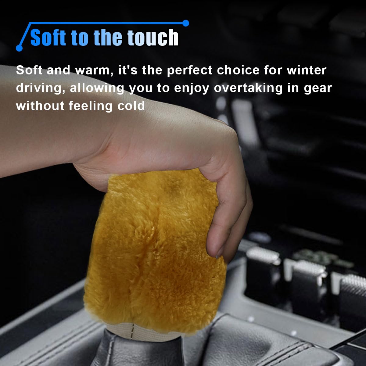 2PCS Plush Car Gear Shift Knob Cover Handbrake Cover Soft Fluffy Shift Knob Brake Handle Protector Universal Car — view 5