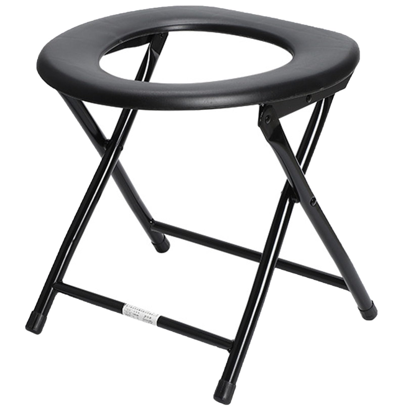 Commode Toilet Chair Folding Lightweight Portable Bedside Commodes Durable Compact Stability Sturdy, Shower Chair for Elderly Disabled Waterproof Comfortable Non-Slip, Black