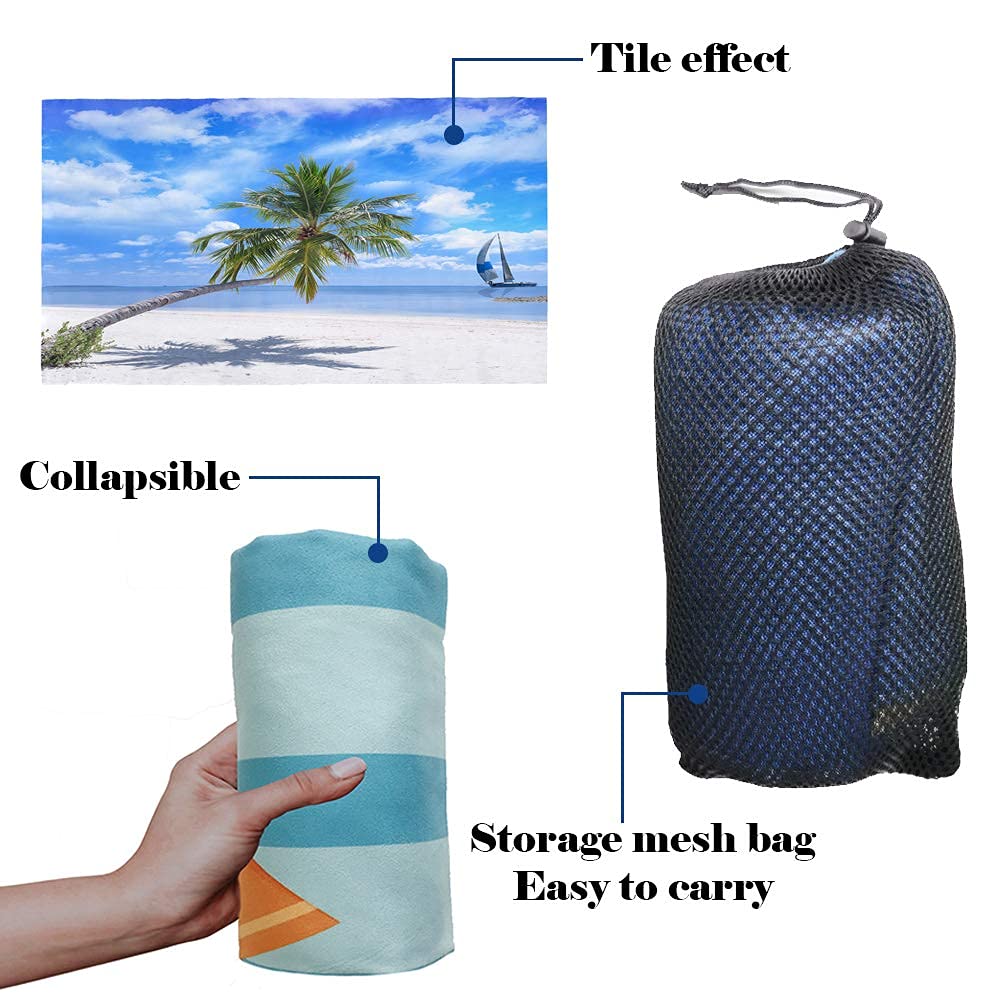 Kerst Achtergrond Microfiber Handdoek voor Sport & Reizen