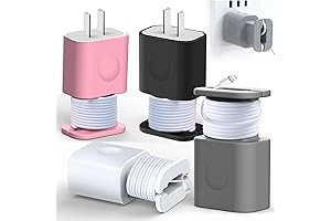 2 in 1 Silicone Charger Protectors with Cord Wrap