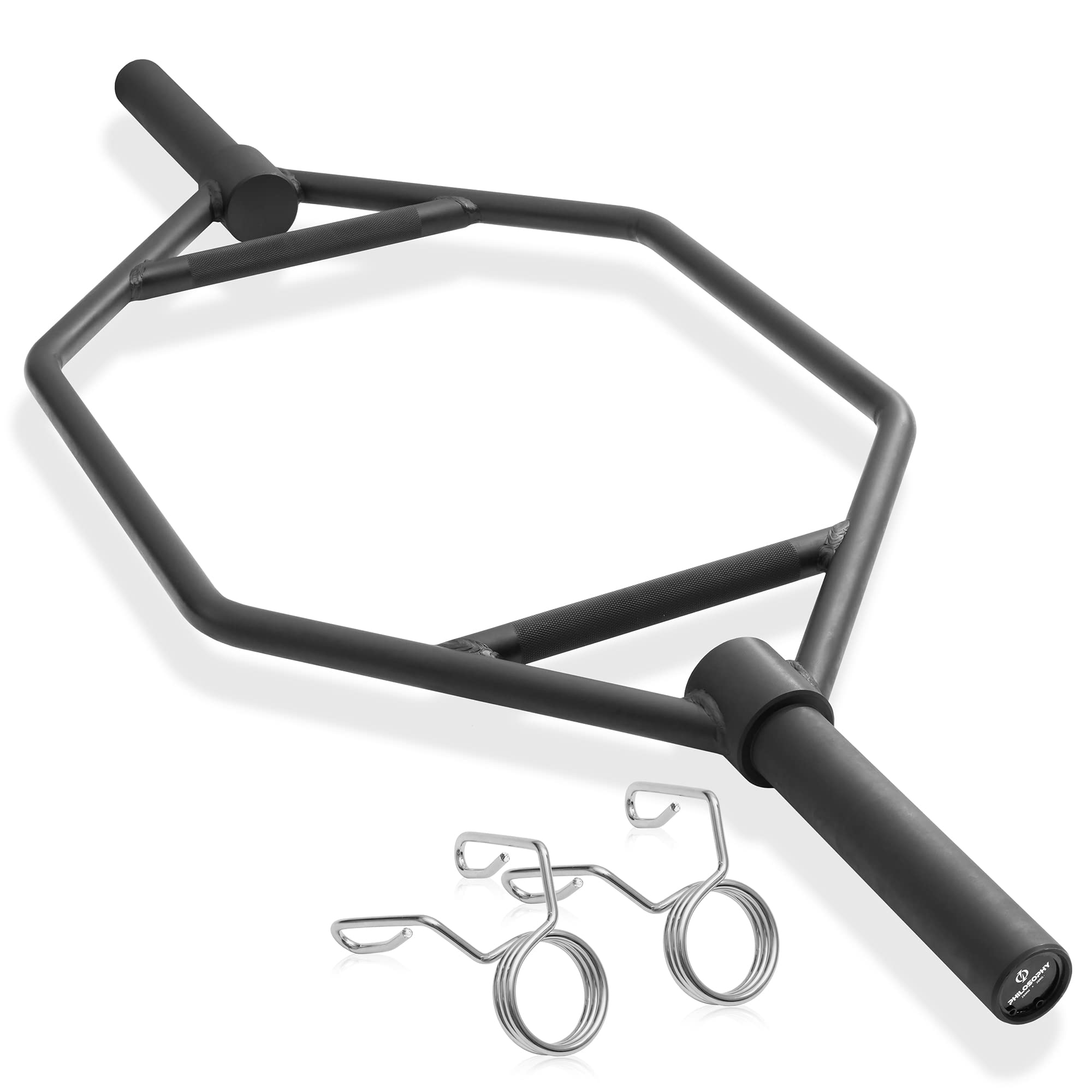 Philosophy Gym 2" Olympic Hex Trap Bar - Pro Barbell for Deadlifts, Shrugs & Squats