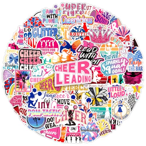 SigyoJeom 200PCS Cheer Stickers for Girls Cheerleading Vinyl Stickers