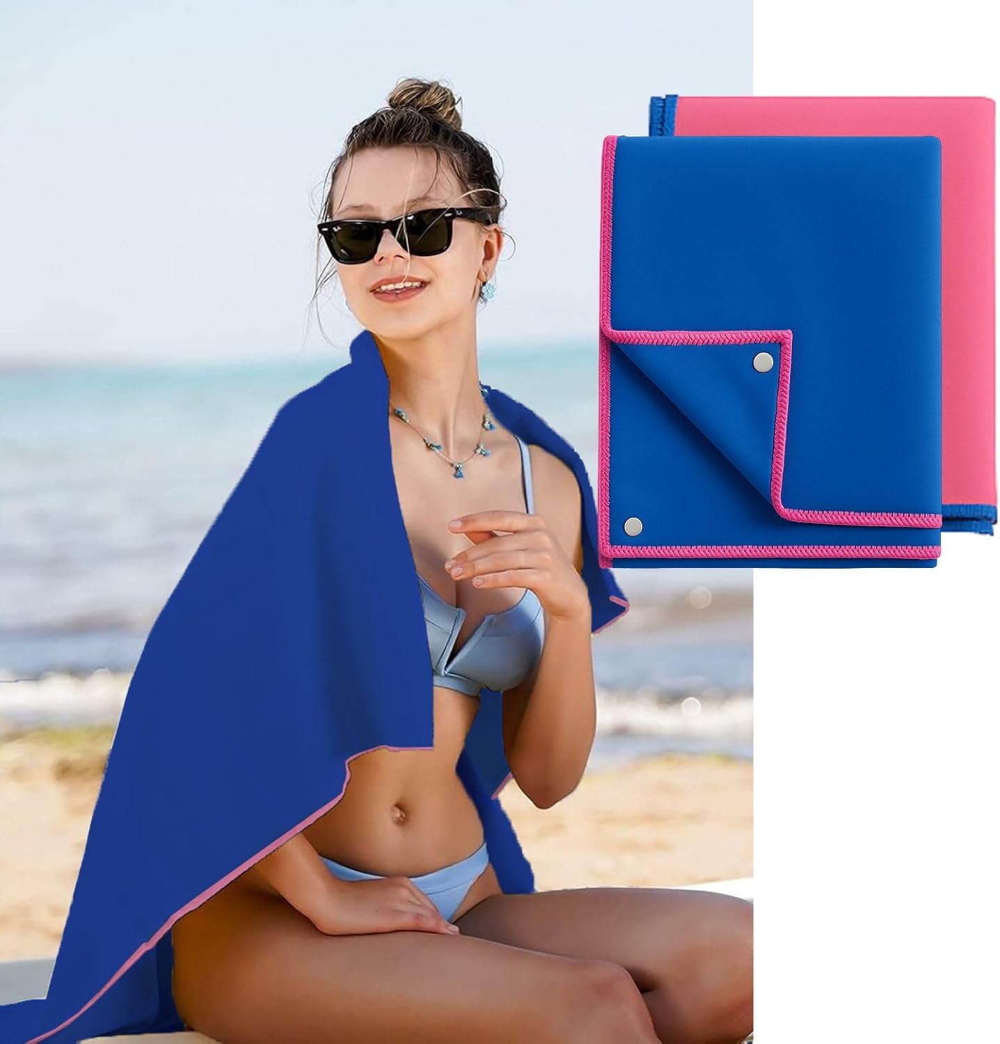 Oversized Magnetic Bath Towel Extra Large Shammy Towel for Swimmers, Quick Dry Towels for Swimmers, Bath Towel, Camping Towels Fast Drying Lightweight, Gym Shower Essential - Image 8