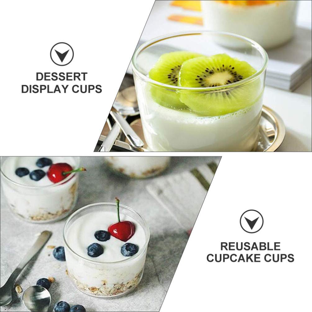Ciotole da dessert in vetro, 4 pezzi Ciotole for gelato Coppe rotonde for mousse Ciotole in vetro trasparente Piccole ciotole da dessert for dessert, snack, caramelle, salse, budino, yogurt, mousse /7
