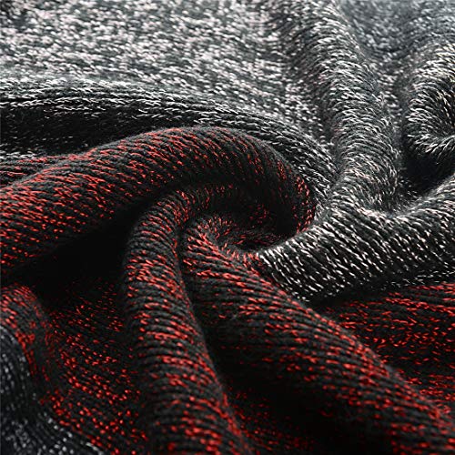 Image of Women's Elegant Knitted Shawl Poncho with Fringed V-Neck Striped Sweater Pullover Cape Gifts for Women Mom