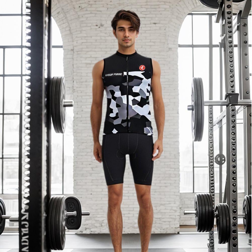 UGLY FROG Vêtements de vélo Cyclisme Mens Maillots à Manches Courtes MTB T-Shirt Respirant séchage Rapide
