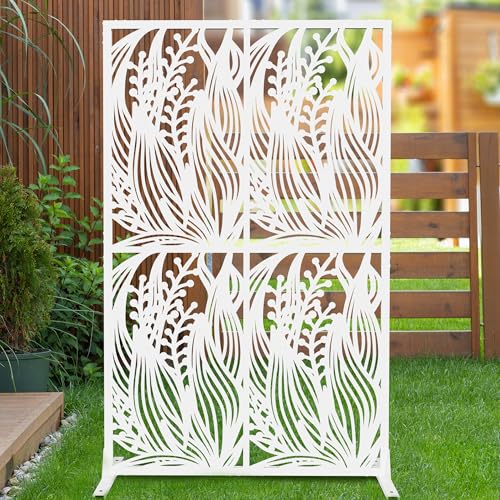 Metal Privacy Screen W3.8Ft x H 6Ft Outdoor Patio Privacy