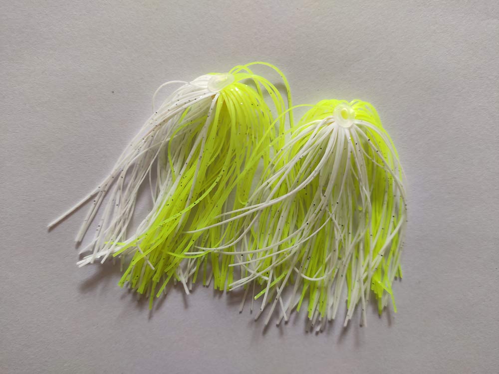 Jayi 8 Bundles 50 Strands Silicone Skirts Jigs Replacement Skirts DIY Fly Tying Fishing Lure Accessories Buzzbaits Spinnerbaits #1