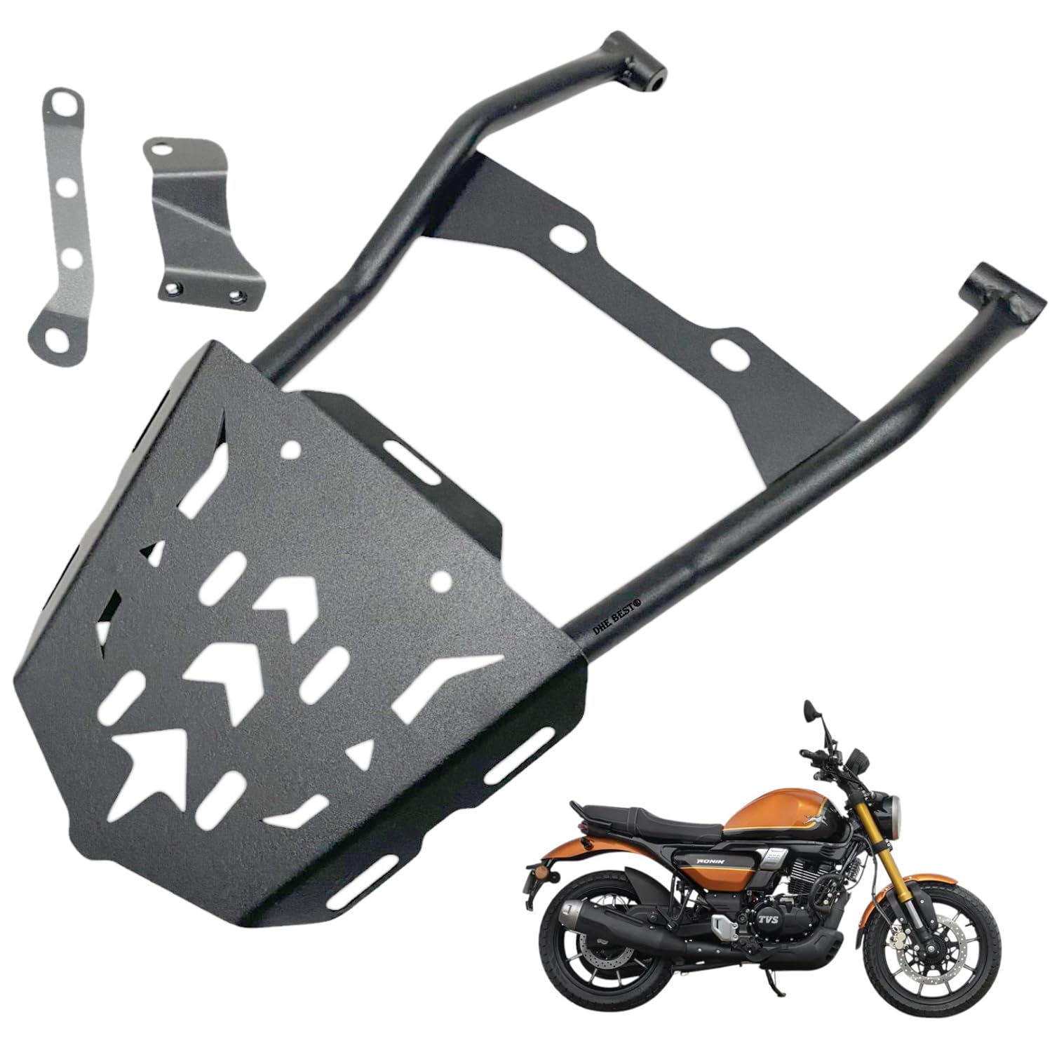 Dhe Best Bike Comfortable Black Top Carrier/Luggage Carrier Trail Expedition Compatible for TVS Ronin-image-5