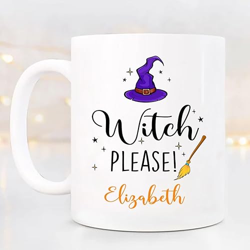 Miniatura 3 de Taza de café de 11 onzas y 15 onzas, taza de café blanca personalizada de Halloween, taza de té de truco o trato, regalos para Halloween, amigos,