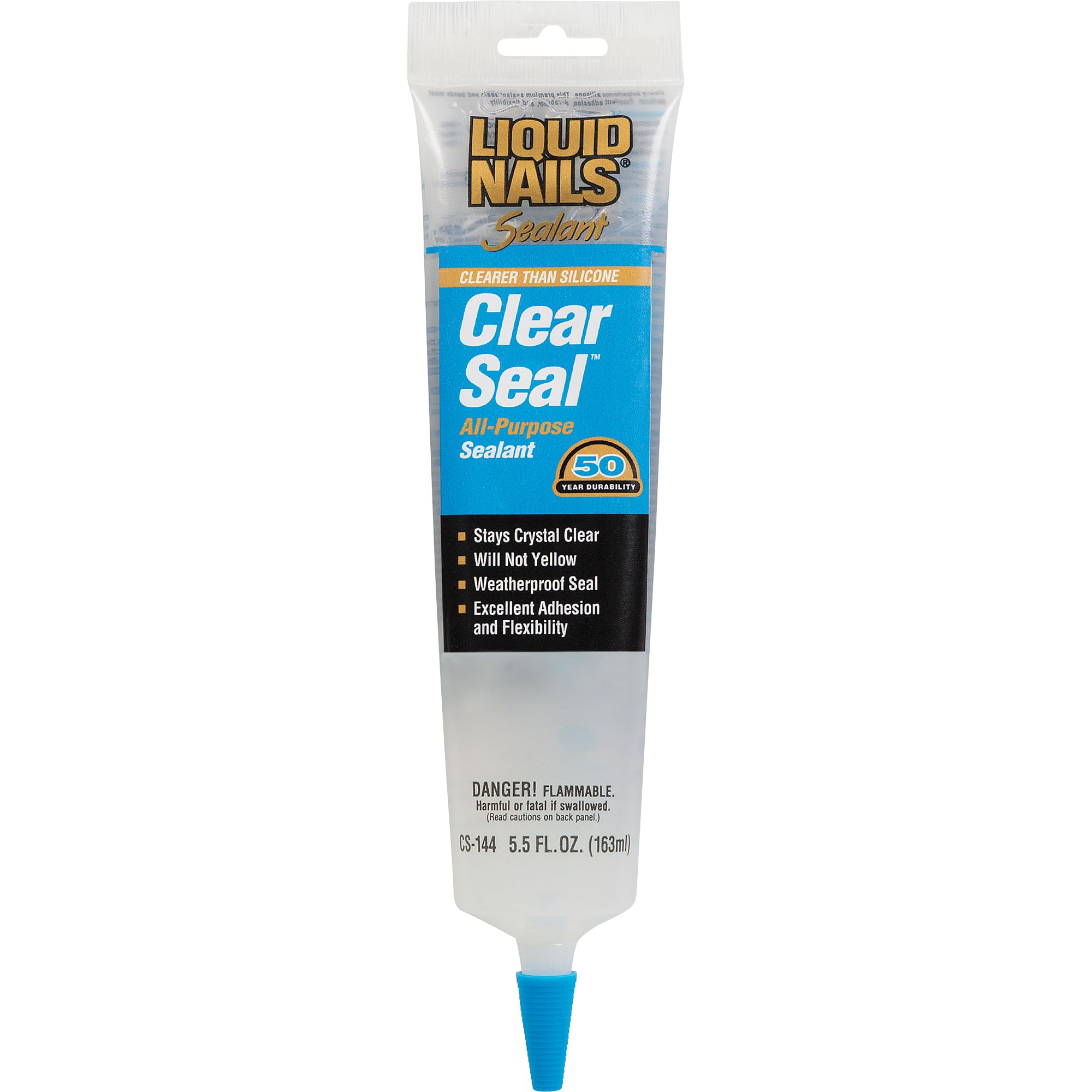 Liquid Nails Clear Seal All-Purpose Sealant, 5.5 oz, 1 Count (Pack of 1)