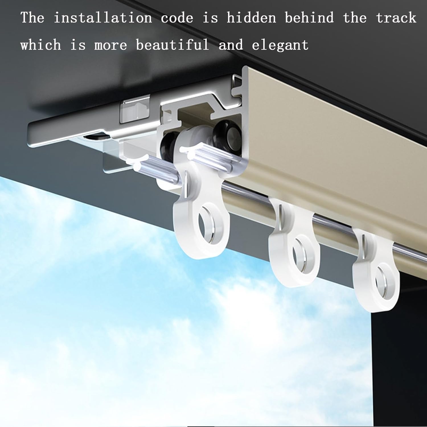 Super Heavy-Duty Ceiling Curtain Track - 3.6m (11.8ft) Gold Room Divider, Easy Install Smooth Sliding Ceiling & Wall Mount with Silent Rollers, Durable Curtain Rail System