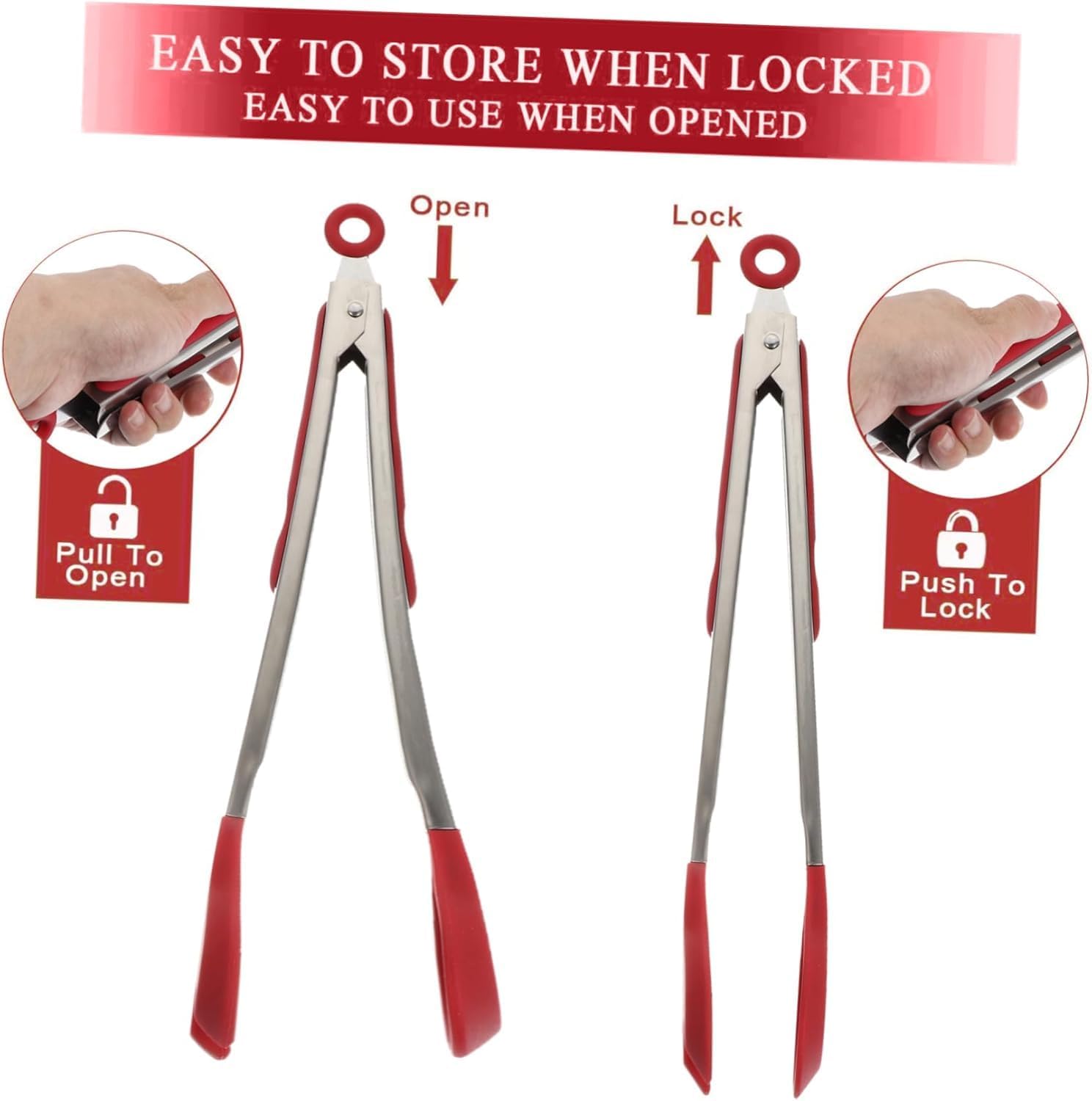 1Pcs Silicone Food Clip Bread Tongs Vegetable Tongs Grill Tools Serving Utensils(38.8x6cm)