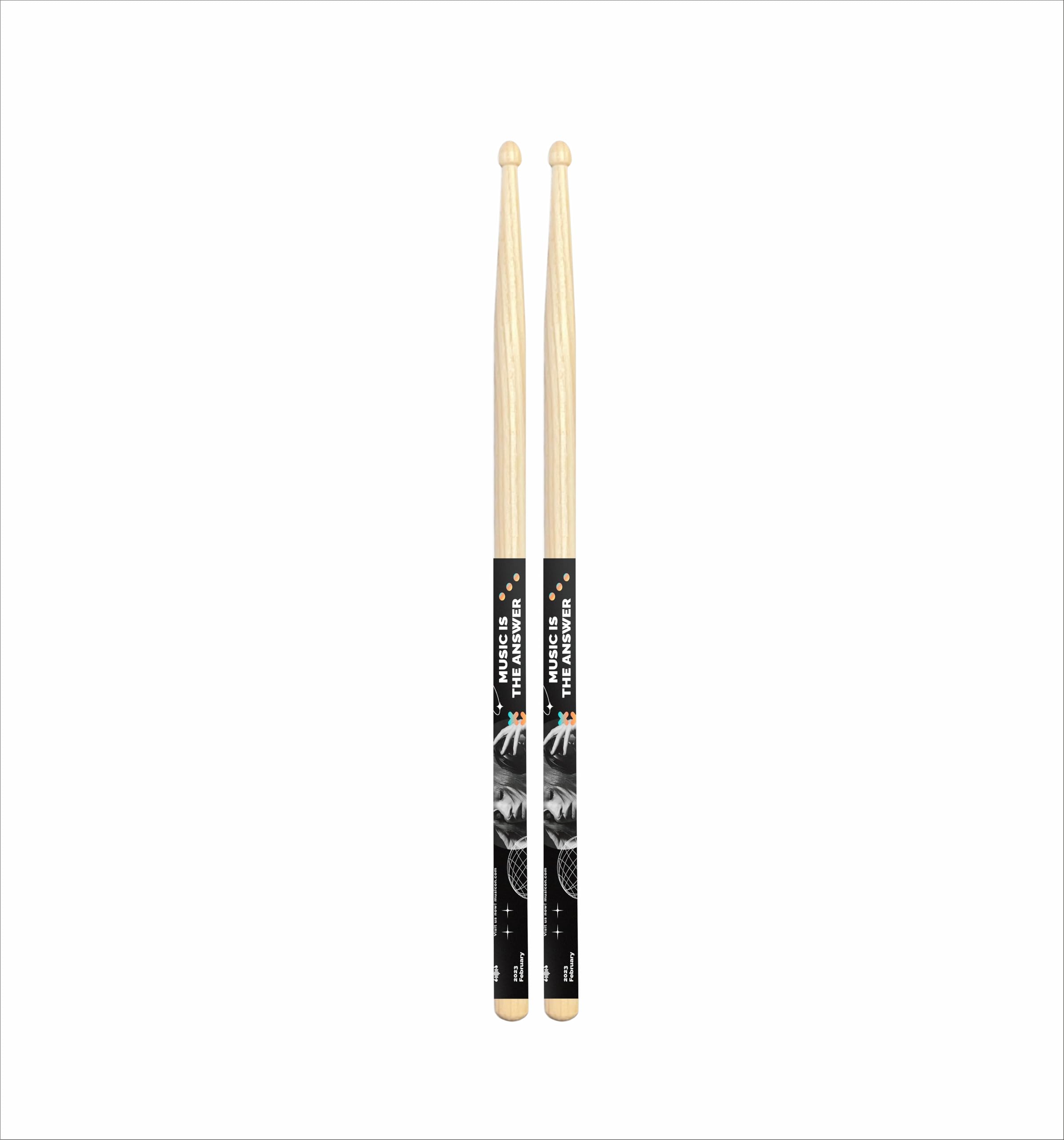 SAKURAのDRUMSWORKS QUICK REFERENCE Rhythm Pro Graphics Designer Series (Design B62) Drum Sticks For