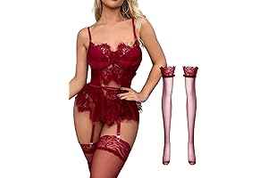 Beibidol de encaje para mujer, lencería sexy con liga de malla de boda