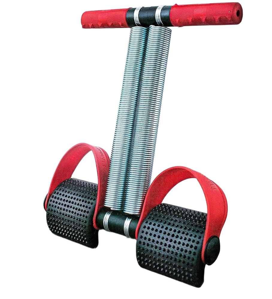 wWAR Double Spring Tummy Trimmer Men and Women for Abs Workout Stomach Exercise Ab Exerciser (Black, Red)-image-24