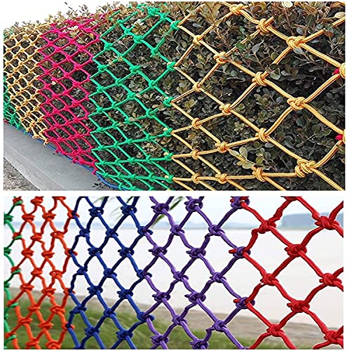 HAPPLiGNLY Decoration Net Color Safety Net, Children Climbing Net Outdoor Birds Net, Garden Swing Plant Fence Protective Net, Kids Hammock Railing Cargo Pet Rope Net Rope Netting (Size : 4x5