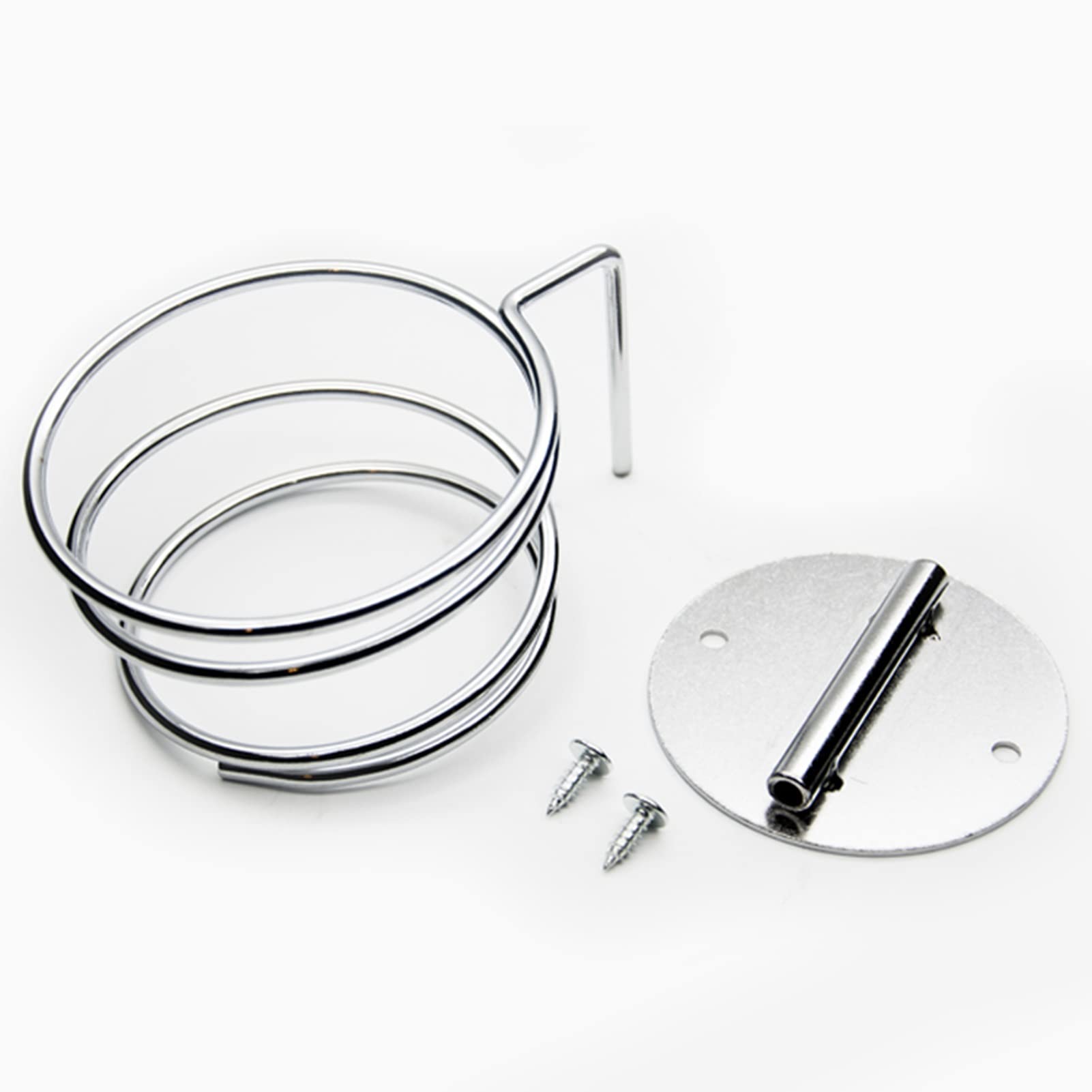 Soporte para secador de pelo, organizador de pared de acero inoxidable para secadores, diseño en espiral para un fácil acceso y almacenamiento