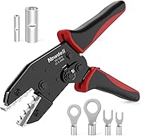 Vista 14 de Newdeli Crimpadora de virola de alambre 24-8 AWG - Herramienta de crimpado de alambre de trinquete para conectores de virola, terminales de cable