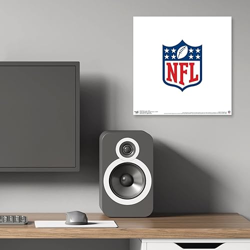 Vista 24 de Trends International Gallery Pops NFL Logo - Shield Canvas Wall Art, Unframed Version, 12" x 12" Gallery Pops Canvas Wall Art