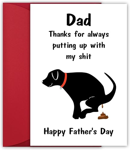 Fathers Day Card Gifts for Husband Dad from Wife Daughter Son Kids, Funny Father