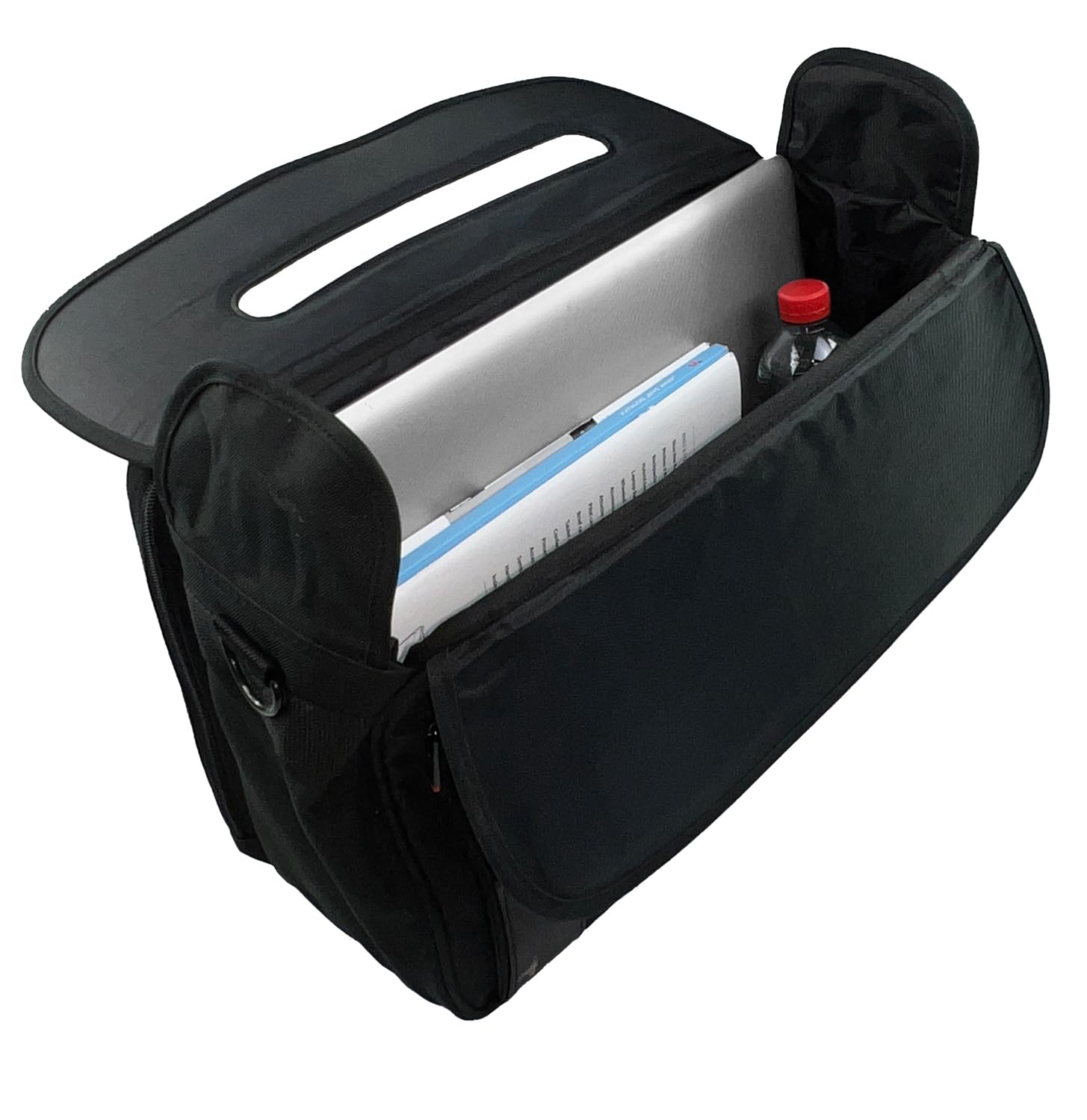 monolith 2000002168 - Pilotenkoffer Soft aus Nylon, Aktenkoffer 21 Liter, 15,6 Zoll Laptopfach, schwarz